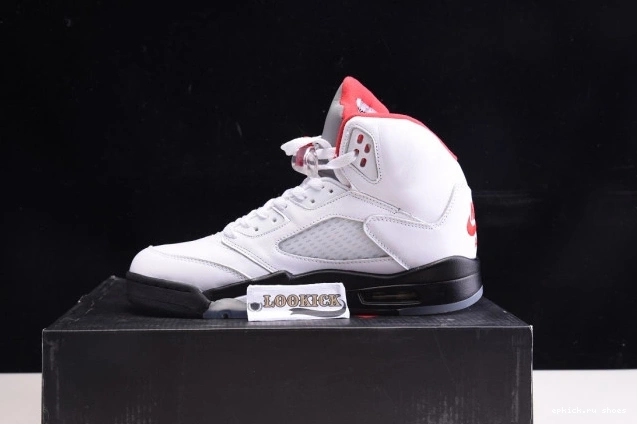 Cheap DA1911-102 5 Jordan Silver Red Air Fire (2020) Retro Tongue 0728